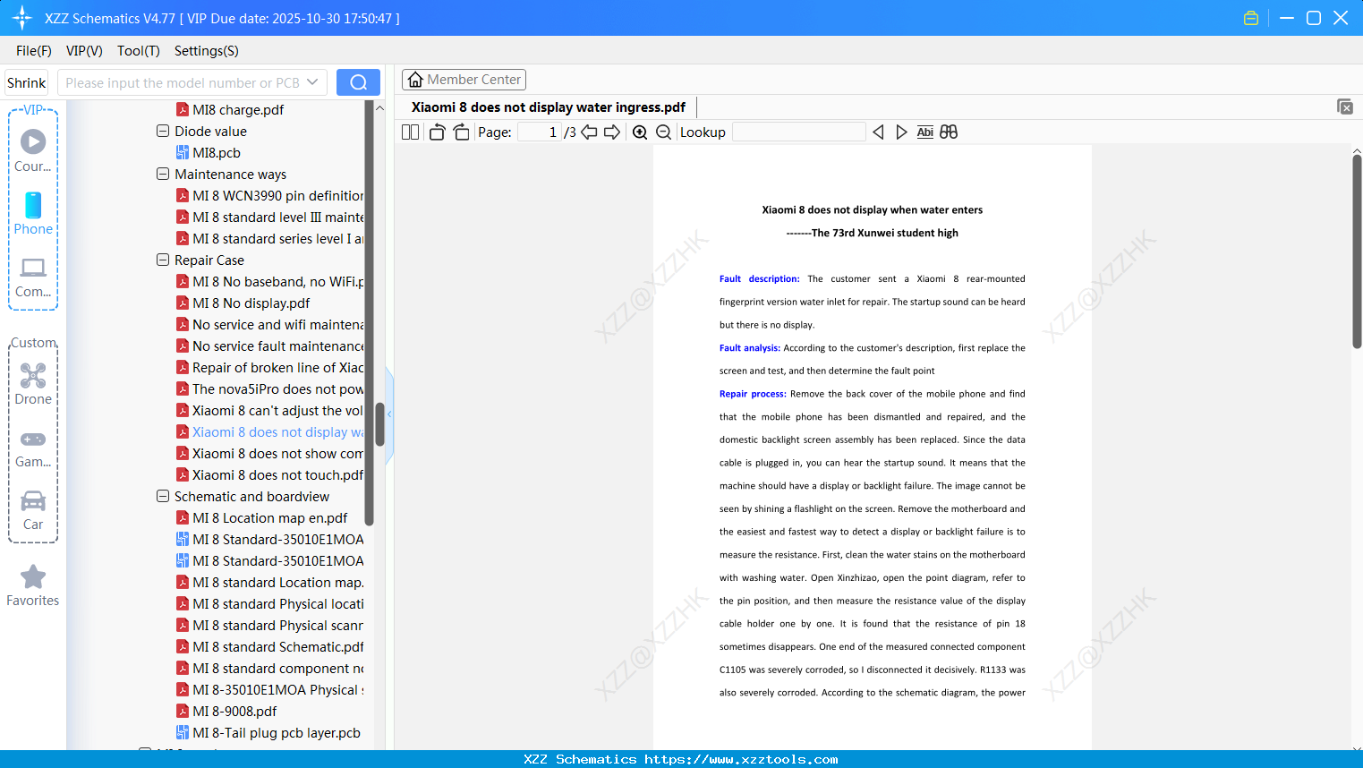 Xiaomi 8 Does Not Display Water Ingress